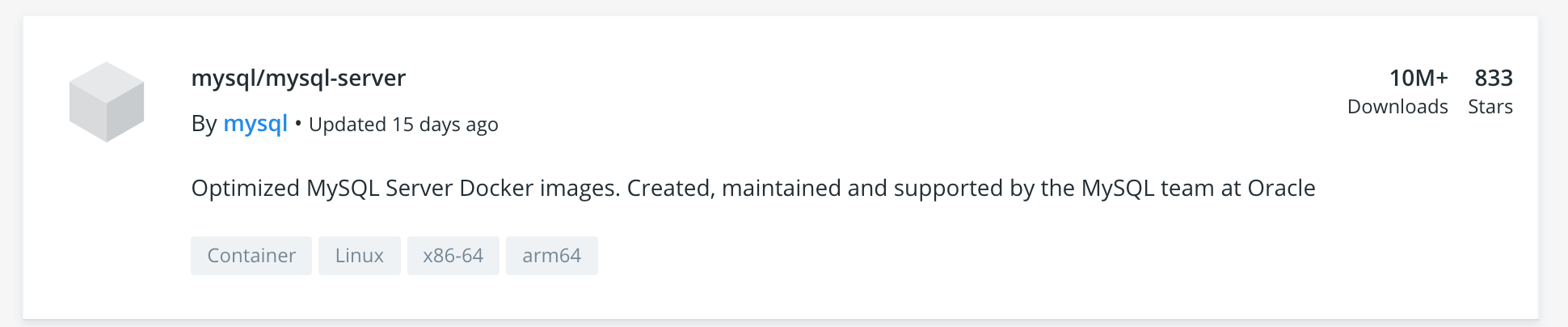 arm版本mysql镜像